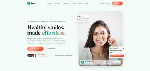Cusp Dental Studio — Gentle Modern Dentistry website