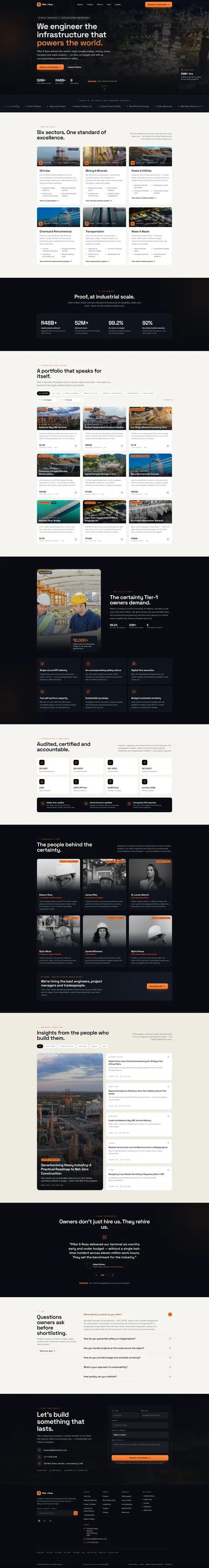 Pillar and Ross homepage