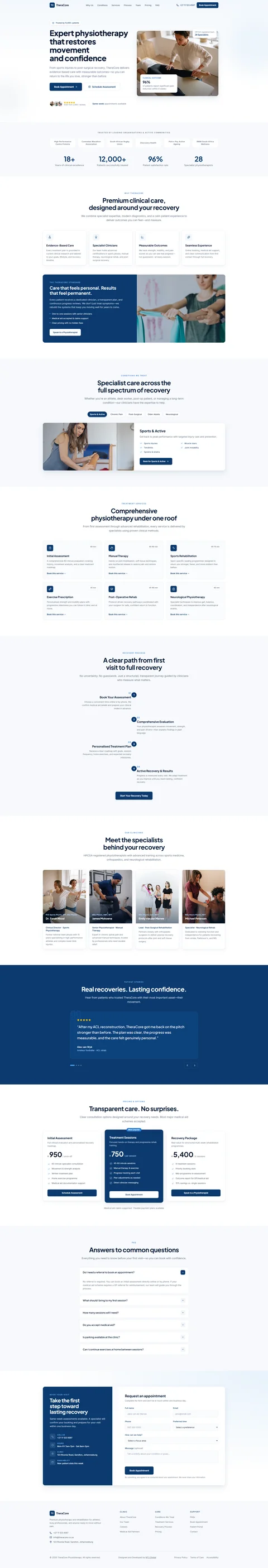 TheraCore homepage